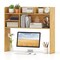 Desktop Bookshelf with Adjustable Shelves Open Compartment 37 Inch